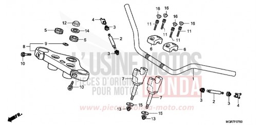 HANDLE PIPE/TOP BRIDGE VT750SB de 2011